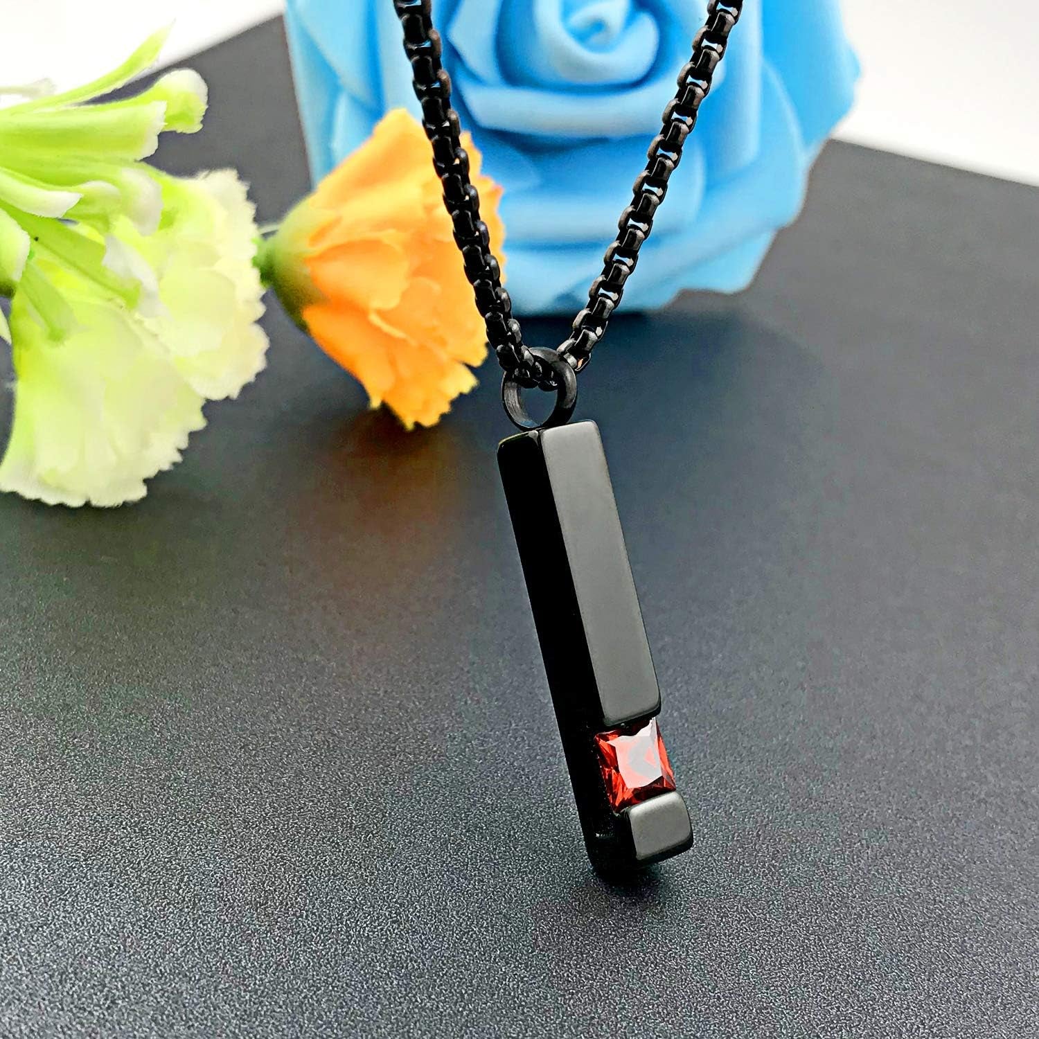 Urn Necklaces for Ashes Birthstone Cube Urns for Human Ashes Memorial Cremation Urn Locket Keepsake Ashes Jewelry