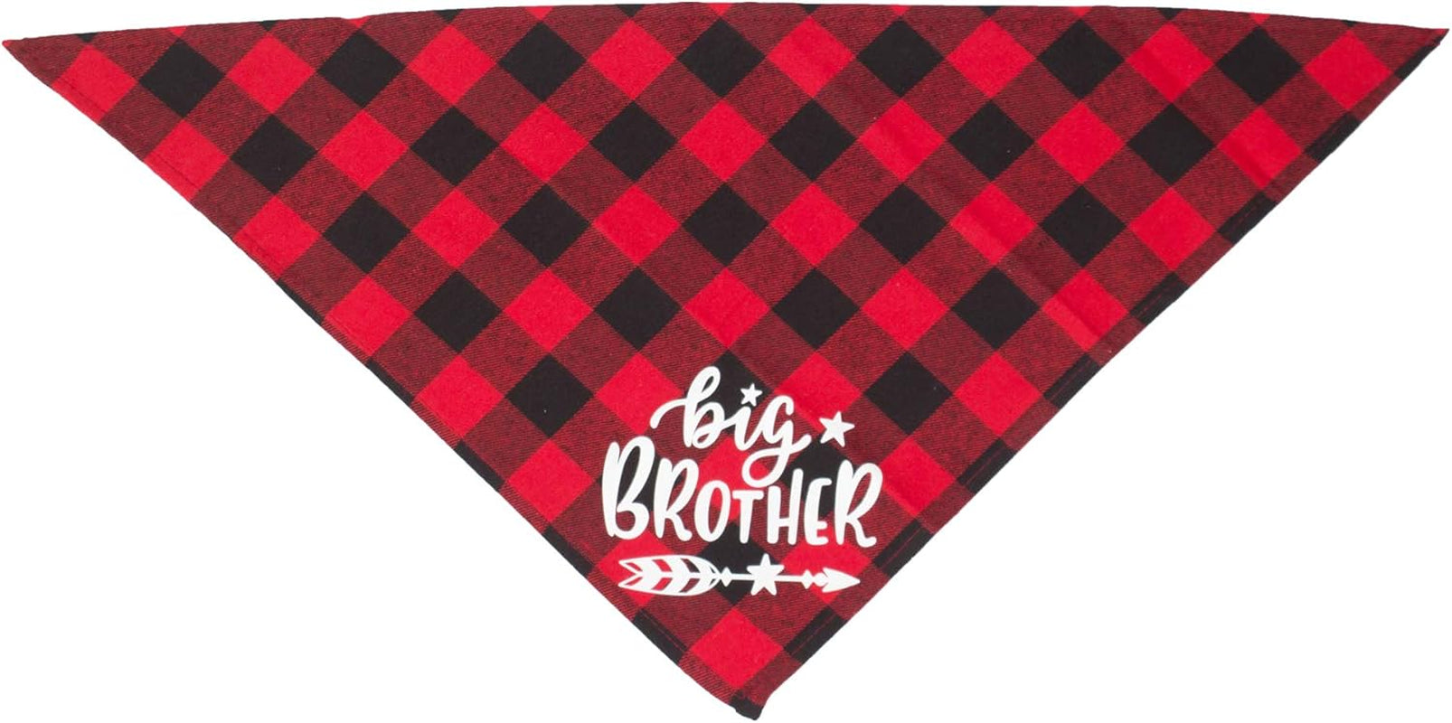 2 Pack Big Sister Brother Dog Bandana Buffalo Plaid Triangle Dog Scarf Pregnancy Announcement Bandana for Small Medium Large Dogs Pets (Big Brother)