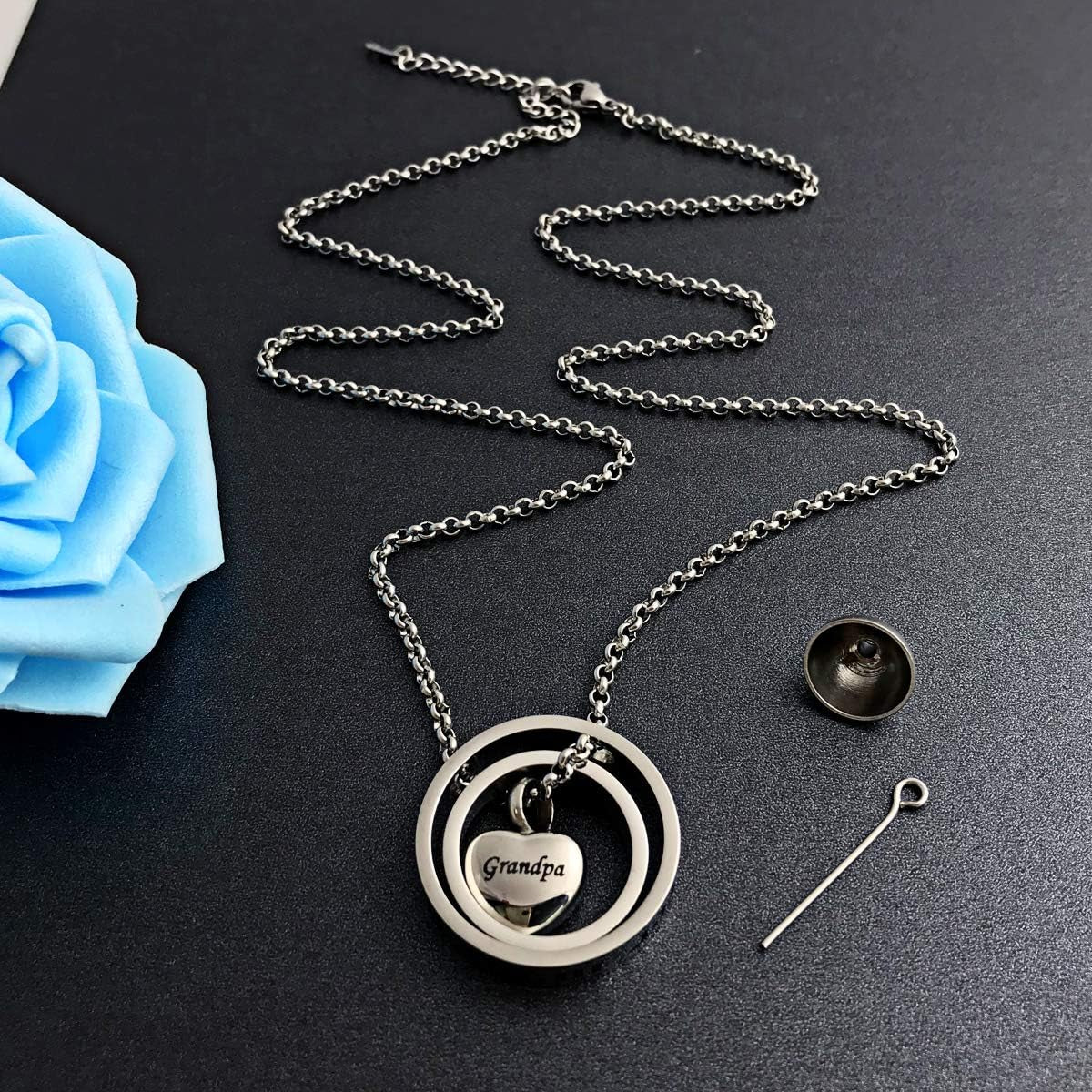 Urn Necklaces for Ashes No Longer by My Side Forever in My Heart Mom Dad Cremation Urn Locket Jewelry