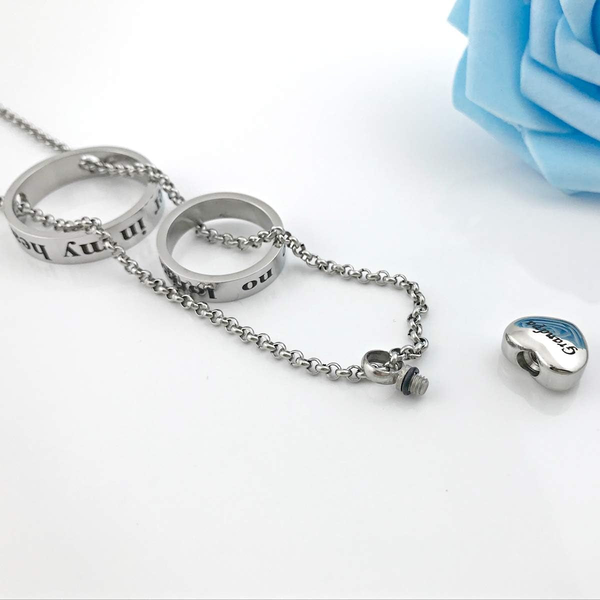 Urn Necklaces for Ashes No Longer by My Side Forever in My Heart Mom Dad Cremation Urn Locket Jewelry