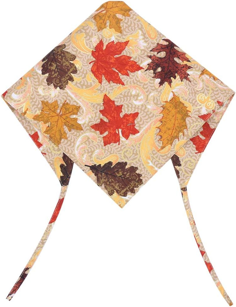 Thanksgiving Dog Bandana Fall Autumn Reversible Triangle Bibs Scarf Accessories for Dogs Cats Pets