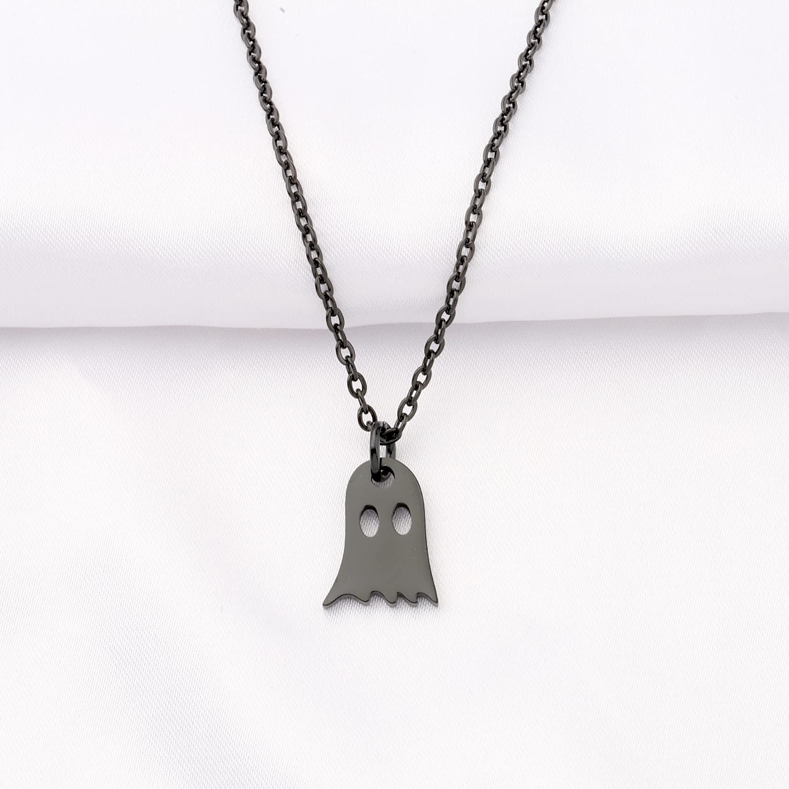 Halloween Ghost Necklace – Cute Minimalist Jewelry for Spooky Season