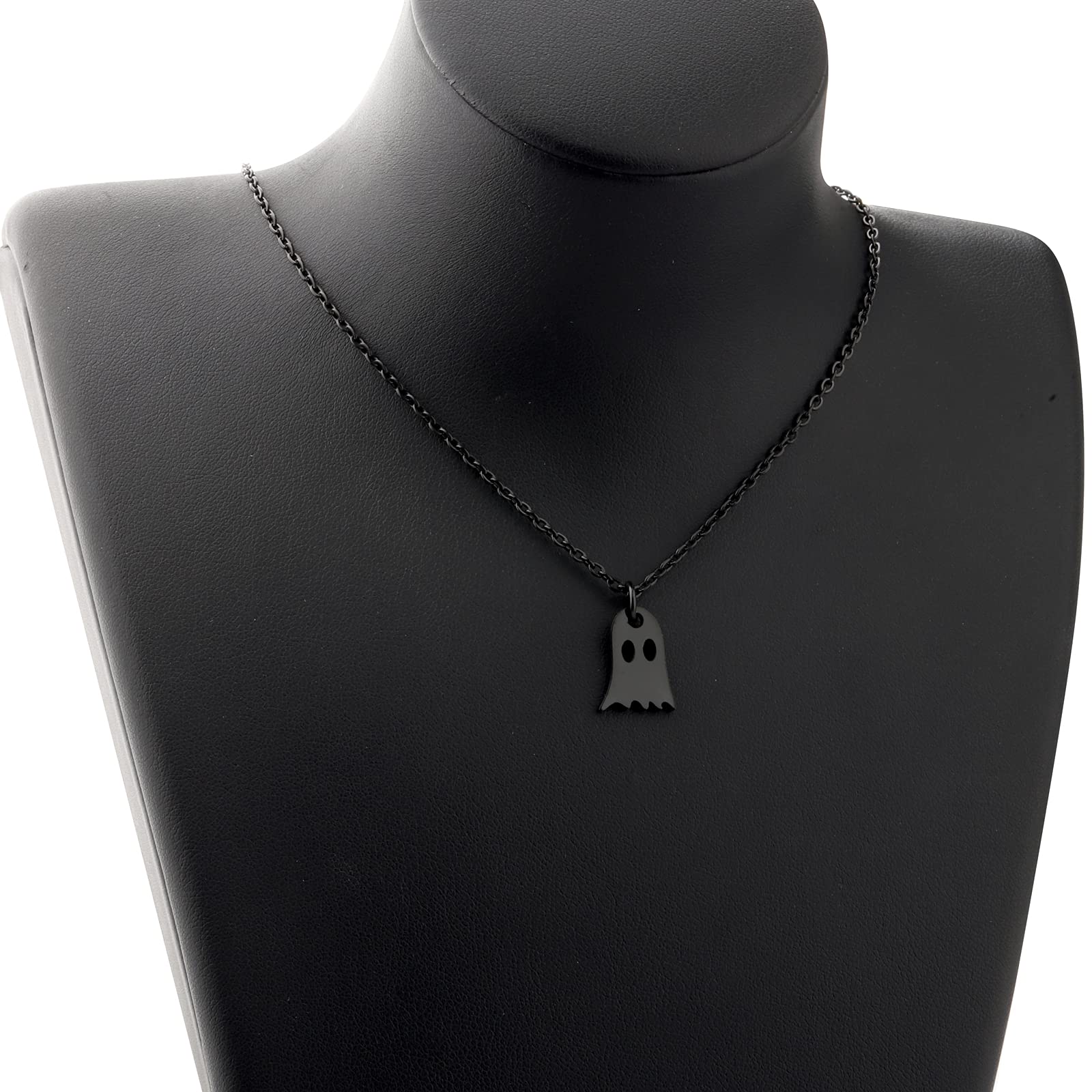 Halloween Ghost Necklace – Cute Minimalist Jewelry for Spooky Season
