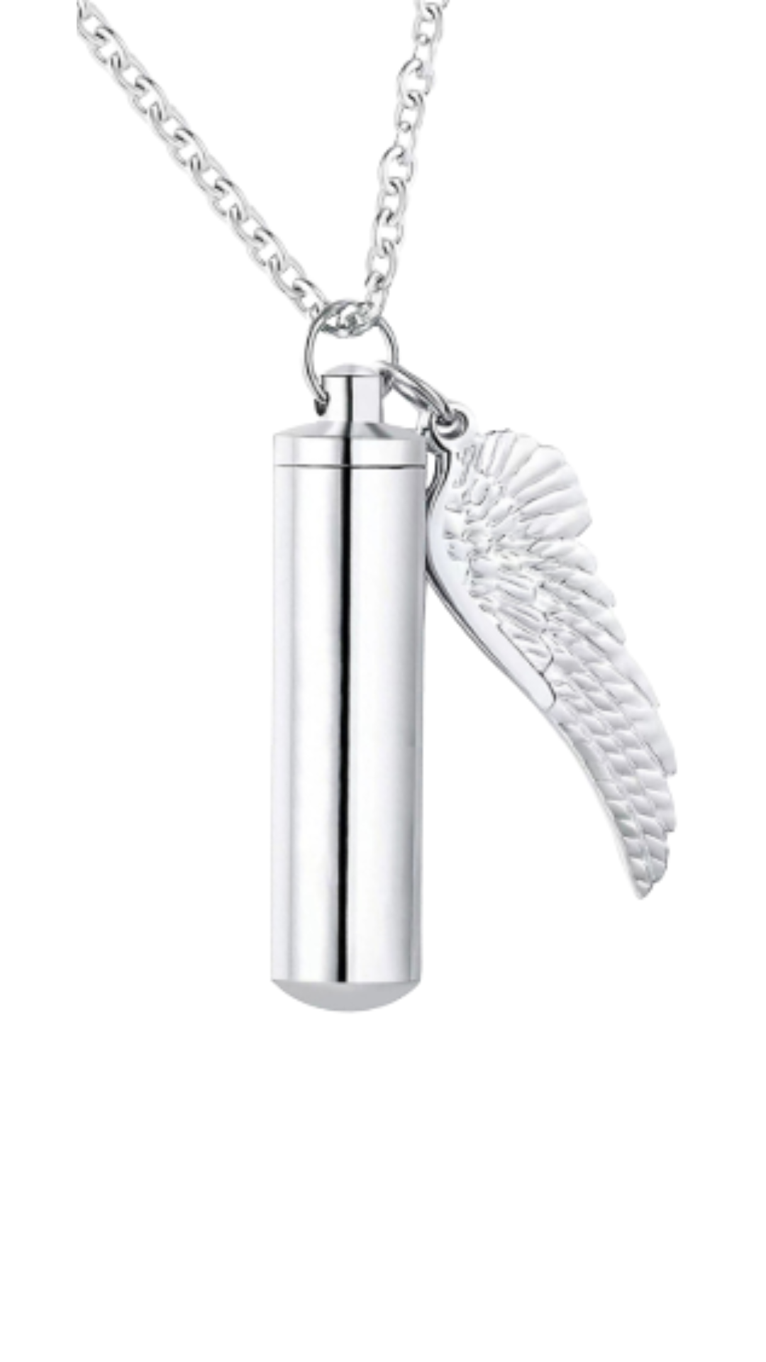 Personalized Urn Necklace for Ashes – Memorial Cylinder Pendant Keepsake