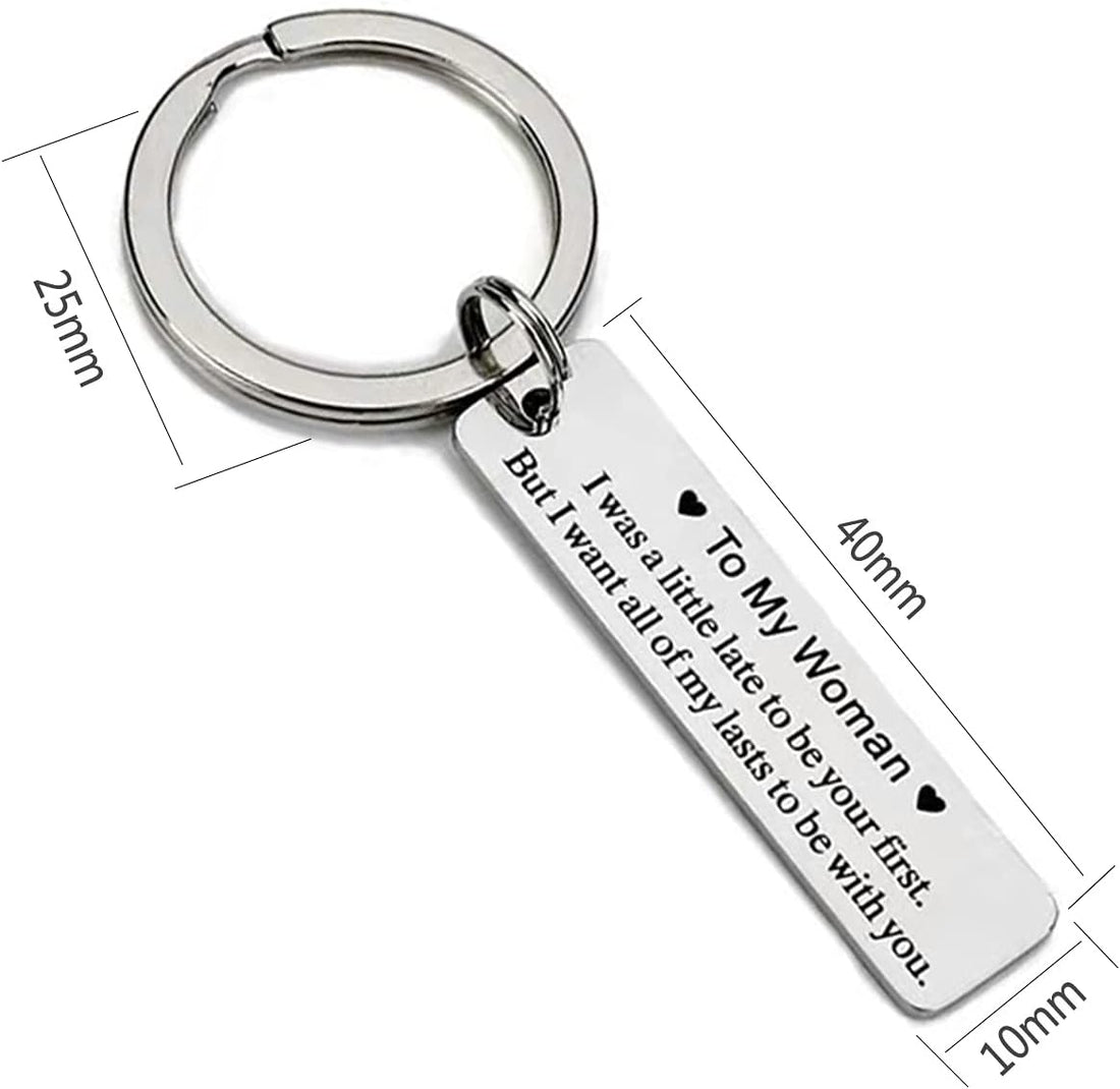 Valentines Day Gifts for Her to My Woman Keychain for Her Anniversary Couple Gifts for Wife Girlfriend Gifts from Husband Boyfriend Birthday Gifts for Women Bride Fiancee Jewelry Key Ring