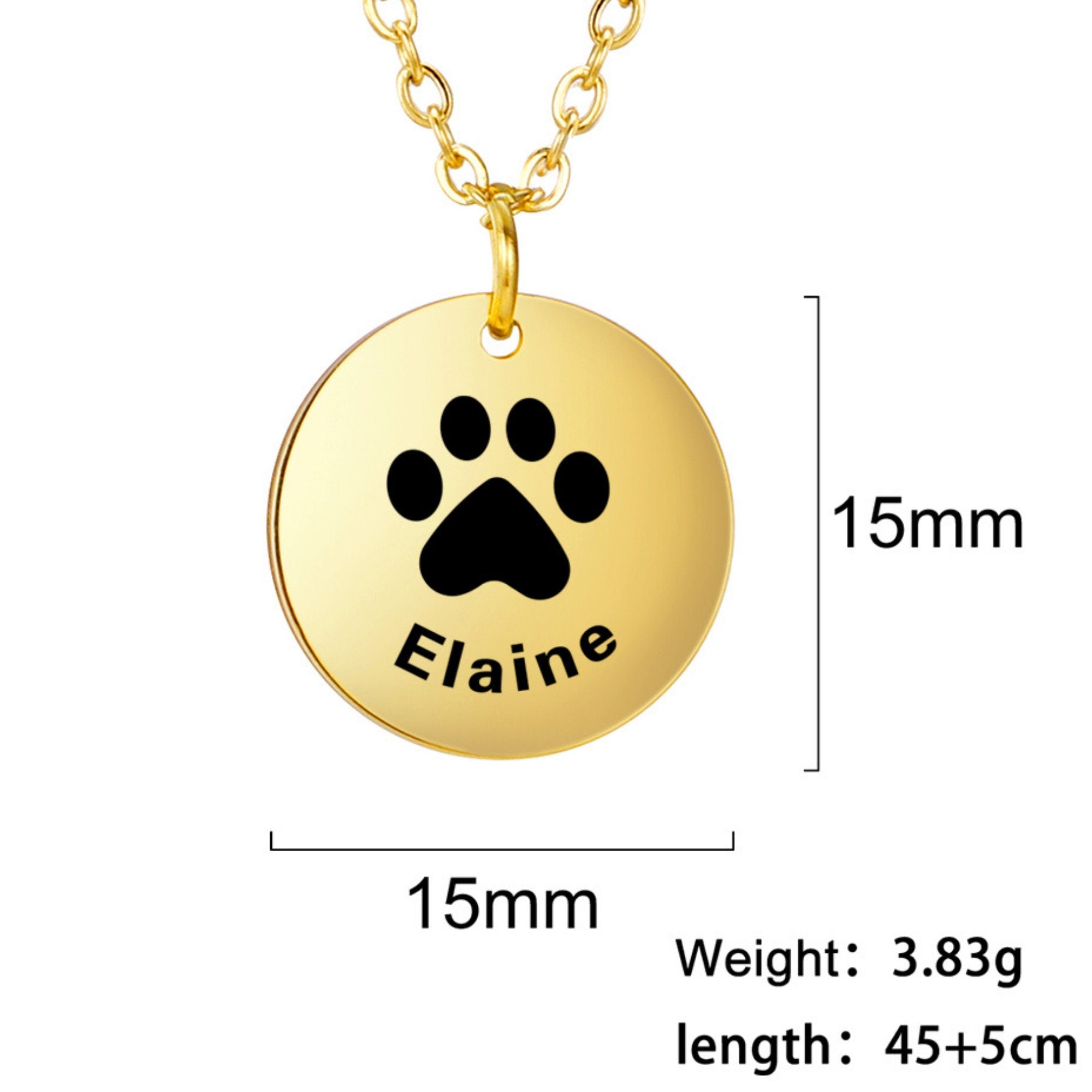 Custom Paw Print Necklace – Personalized Memorial Jewelry for Pet Lovers