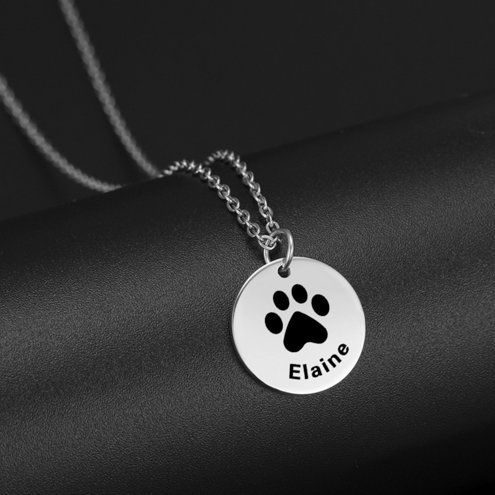 ๐พ Custom Paw Print Necklace โ Personalized Gift for Pet Lovers