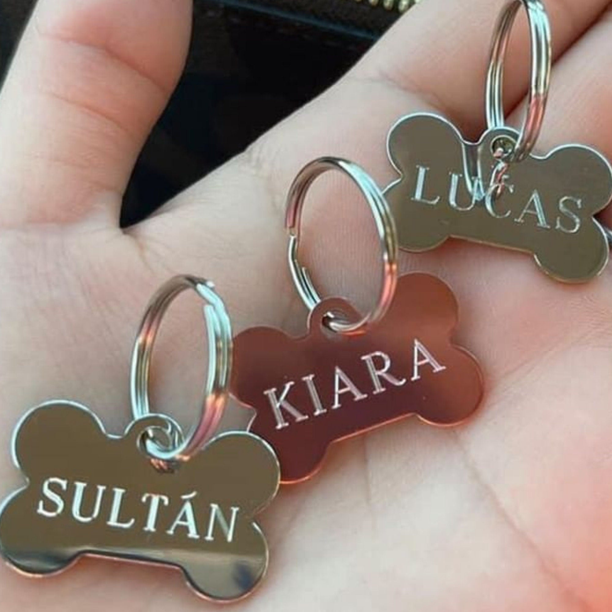Custom Bone Pet ID Tag – Personalized Dog or Cat Name Tag