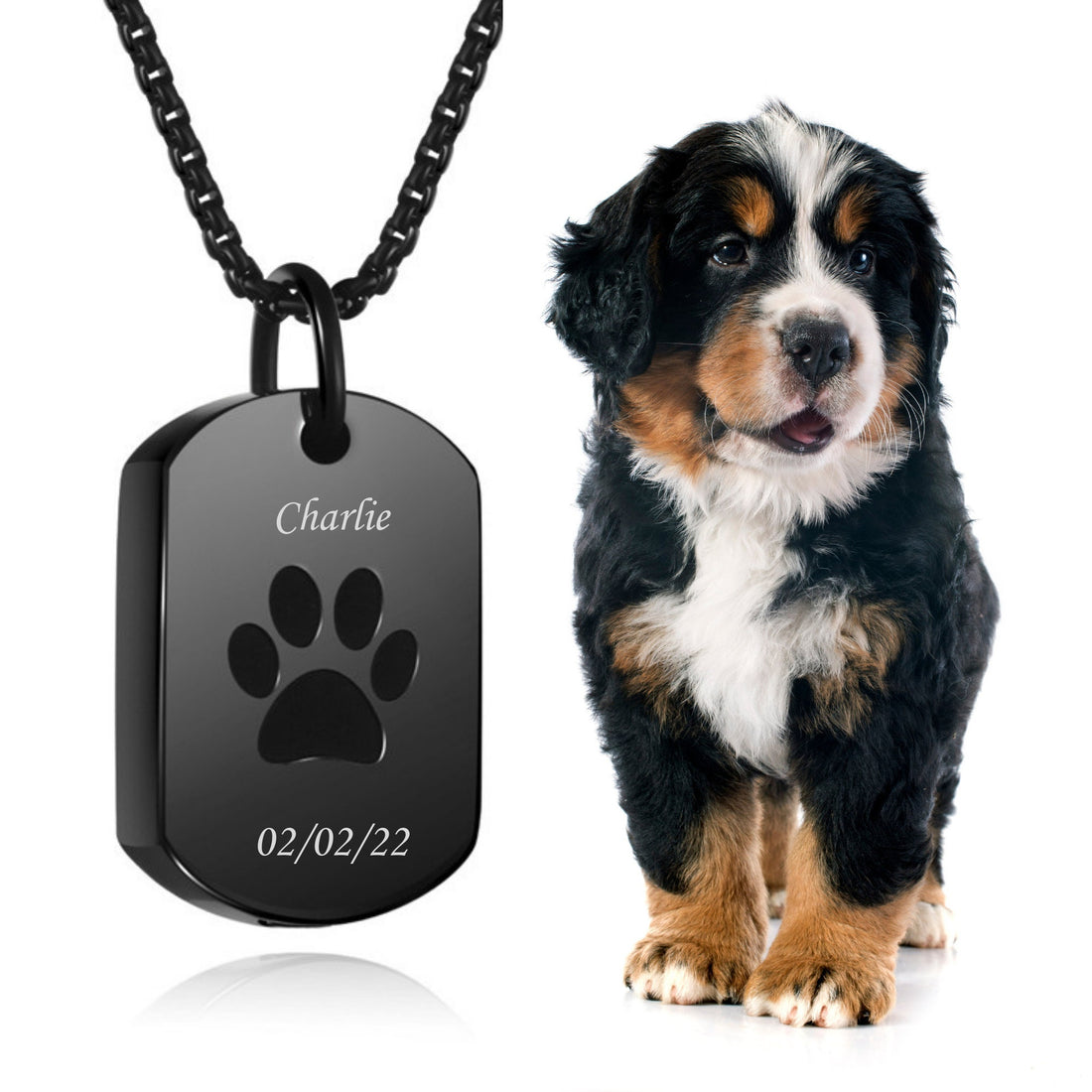 Urn Necklace for Dog Ashes Personalized Dog Paw Pendant Dog Lover Custom Engraved Cremation Jewelry Memorial Urn Dog Ashes Pet Loss Gift