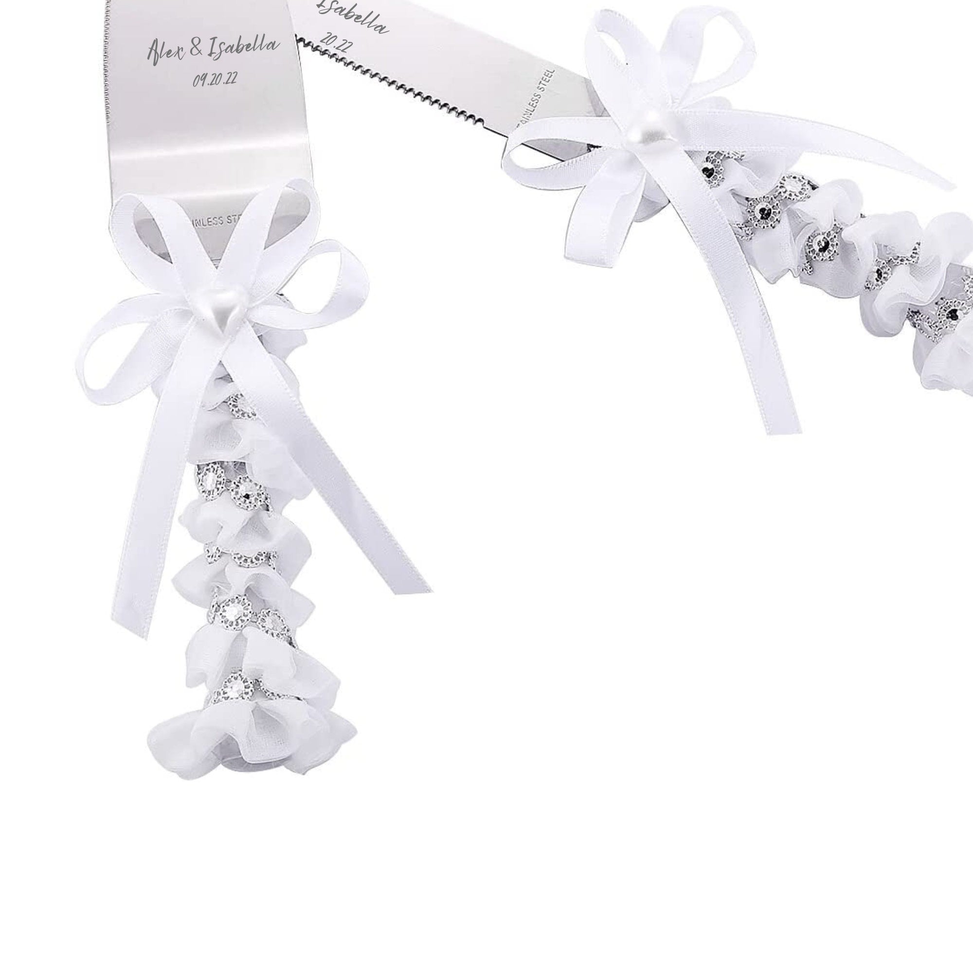 Custom Wedding Cake Cutting Server& Knife Set Gift Personalized Cutter Bridal Engraved