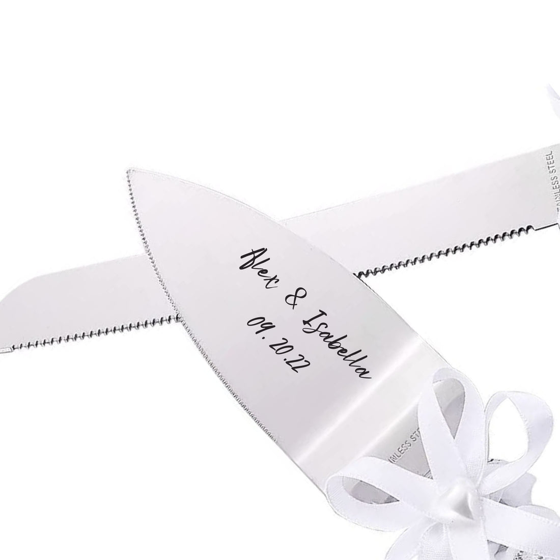 Custom Wedding Cake Cutting Server& Knife Set Gift Personalized Cutter Bridal Engraved