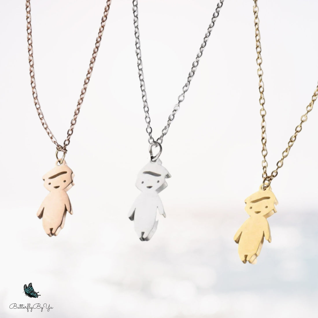 Personalized Child Necklace, Baby Boy Girl Charm, Stainless Steel Name Pendant, Kids Name Necklace, Baby Name necklace, Gifts for Mom