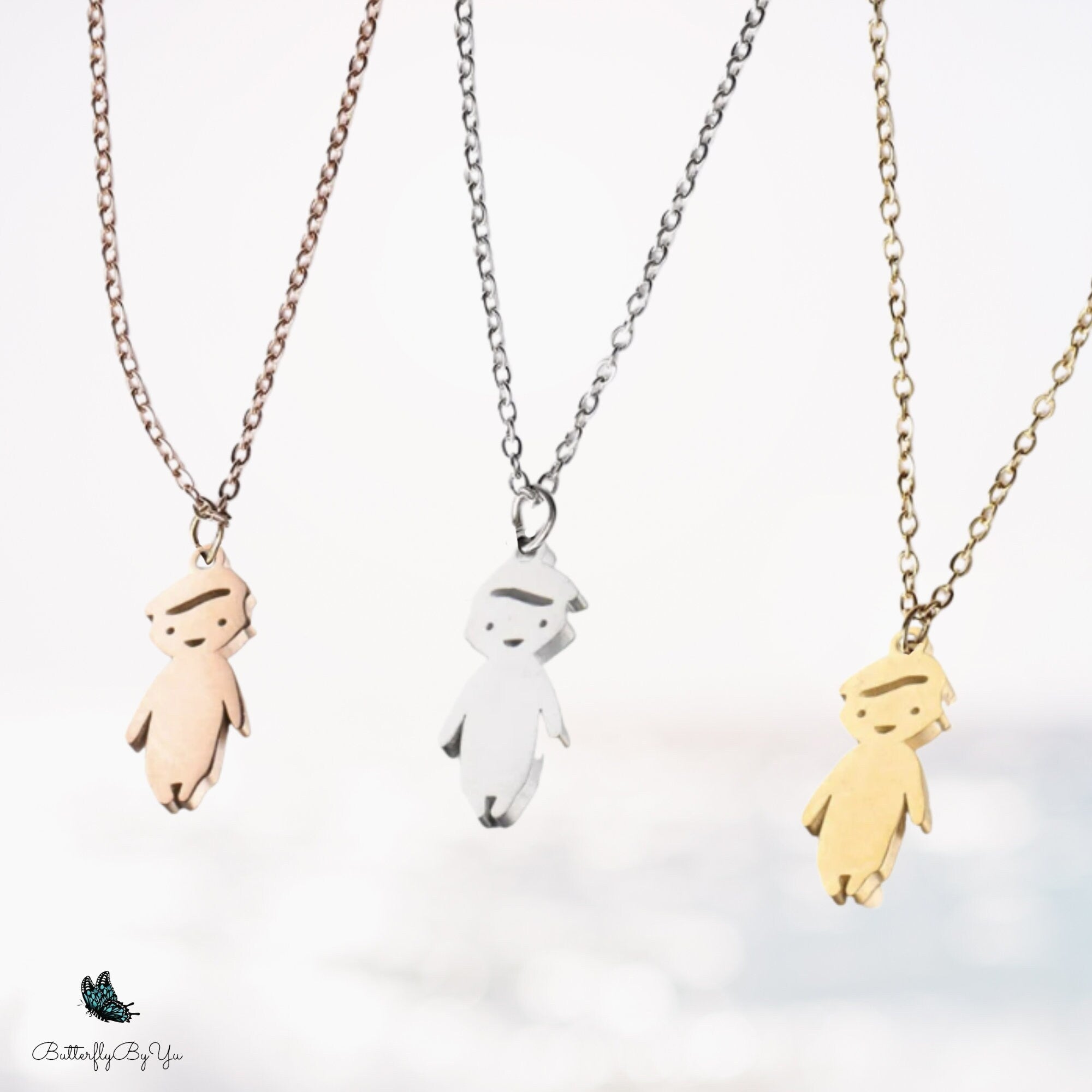 Personalized Child Necklace, Baby Boy Girl Charm, Stainless Steel Name Pendant, Kids Name Necklace, Baby Name necklace, Gifts for Mom