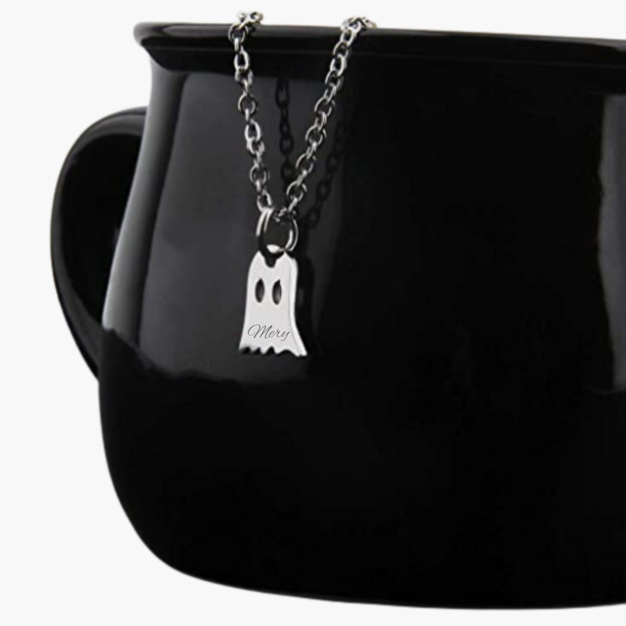 Halloween Ghost Necklace – Cute Minimalist Jewelry for Spooky Season
