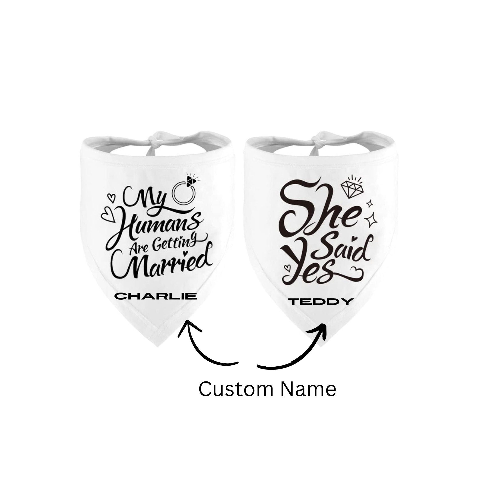 My Humans Are Getting Married – Pet Wedding Announcement Bandana