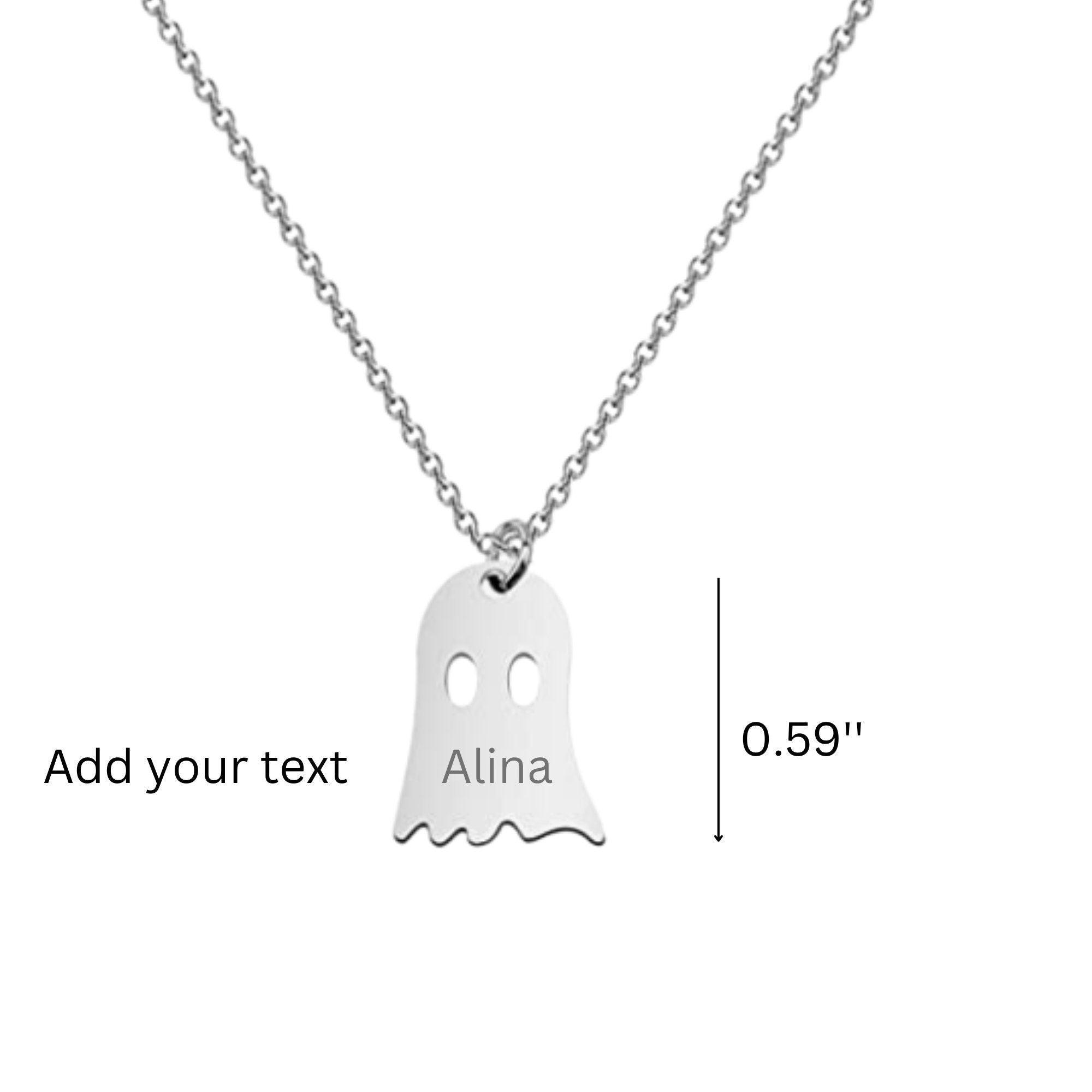 Halloween Ghost Necklace – Cute Minimalist Jewelry for Spooky Season