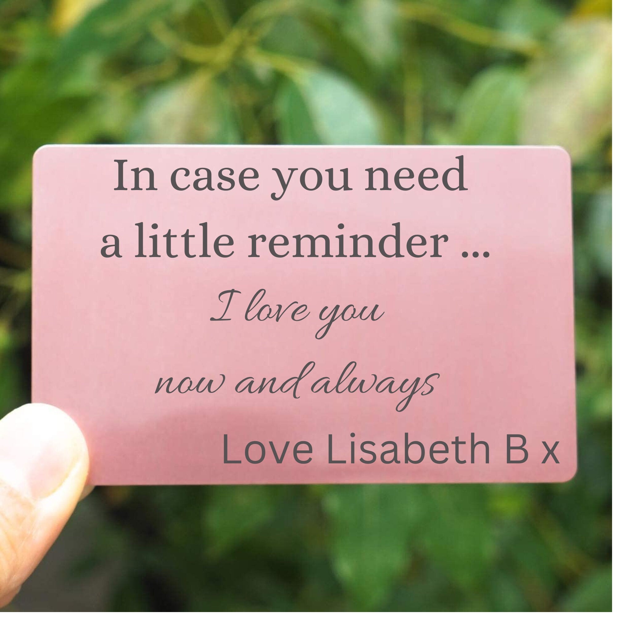 Personalized Wallet Insert Card – Custom Love Note Gift for Him or Her