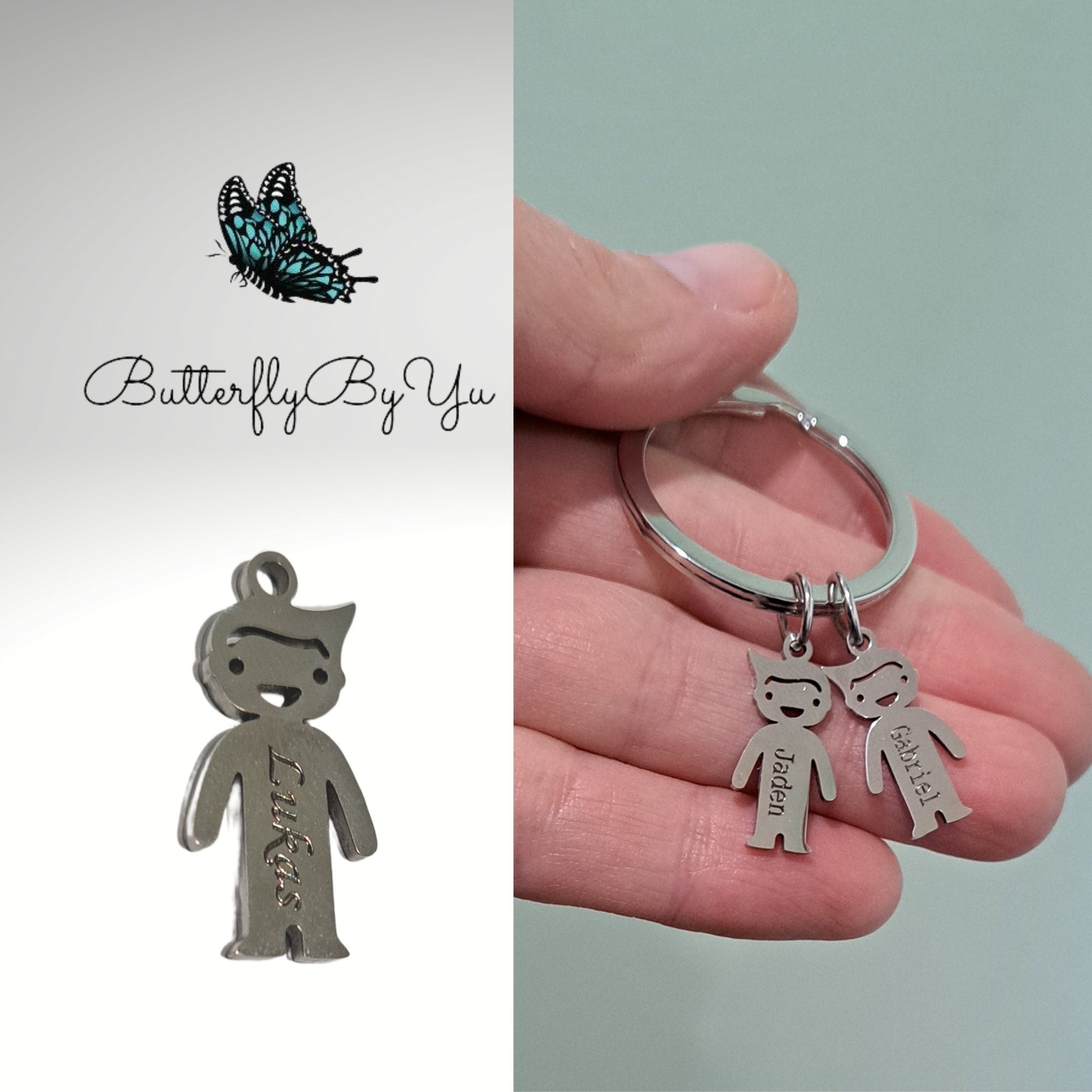Custom Family Keychain with Kids & Pets Names – Gift for Mom, Nana