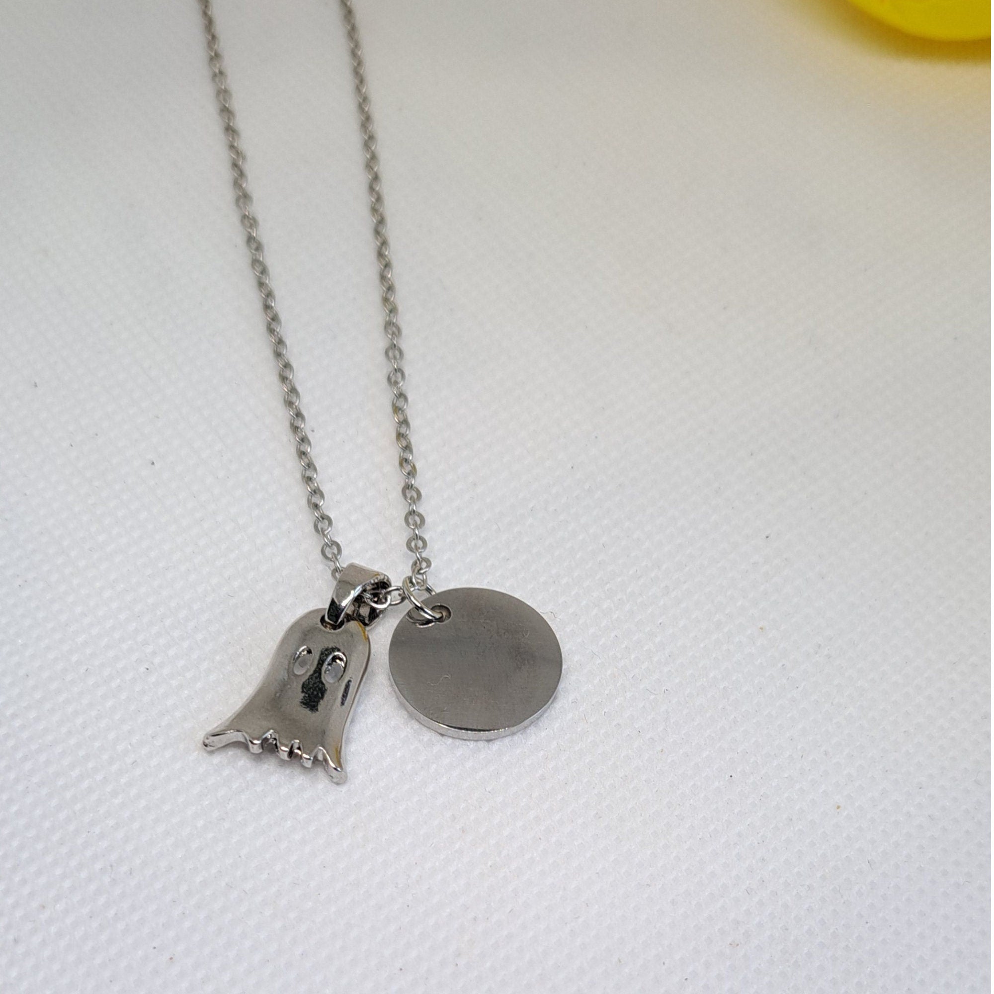 Kids Ghost Necklace – Personalized Halloween Pendant Gift for Girls