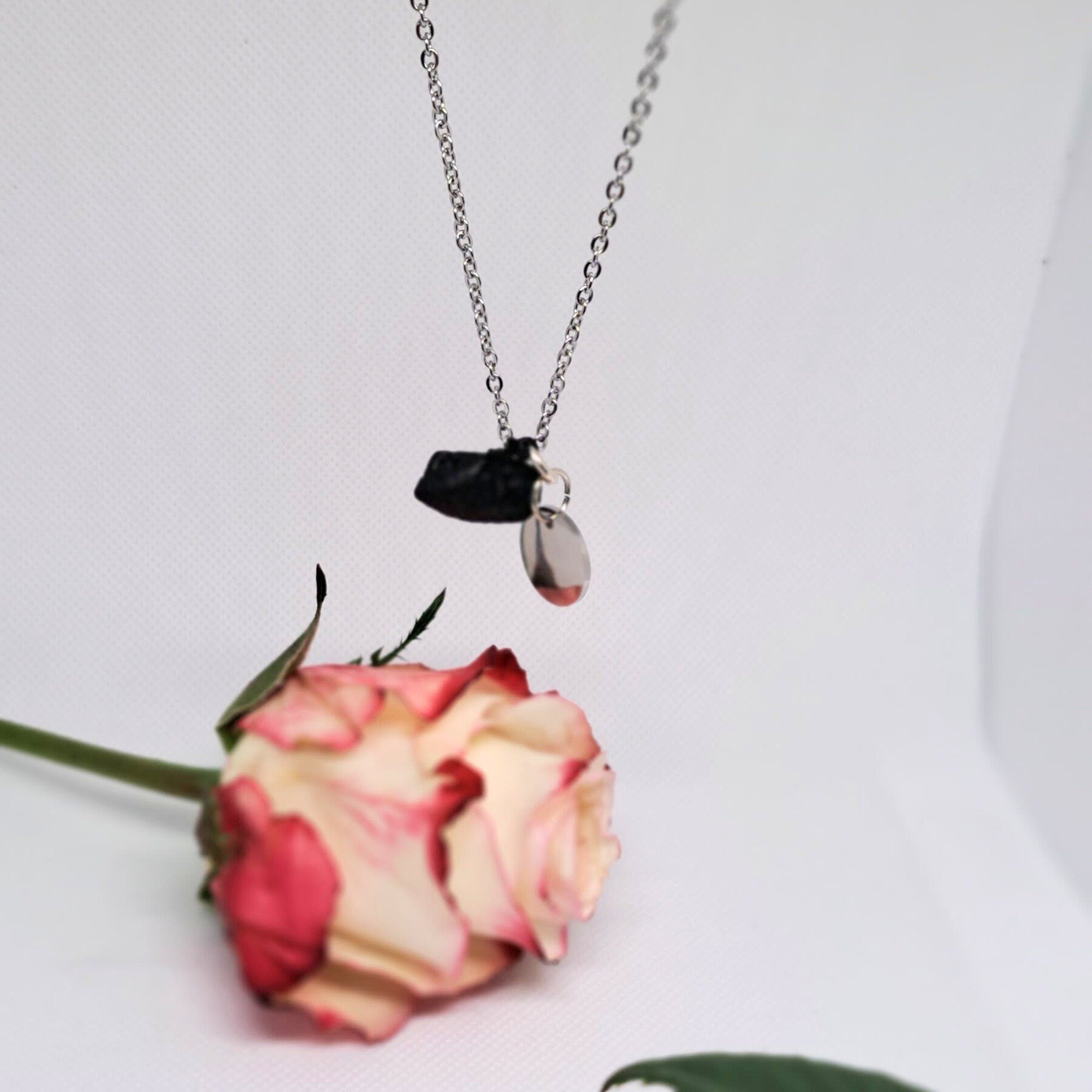 Personalized Lava Rock Necklace – Aromatherapy Diffuser Jewelry
