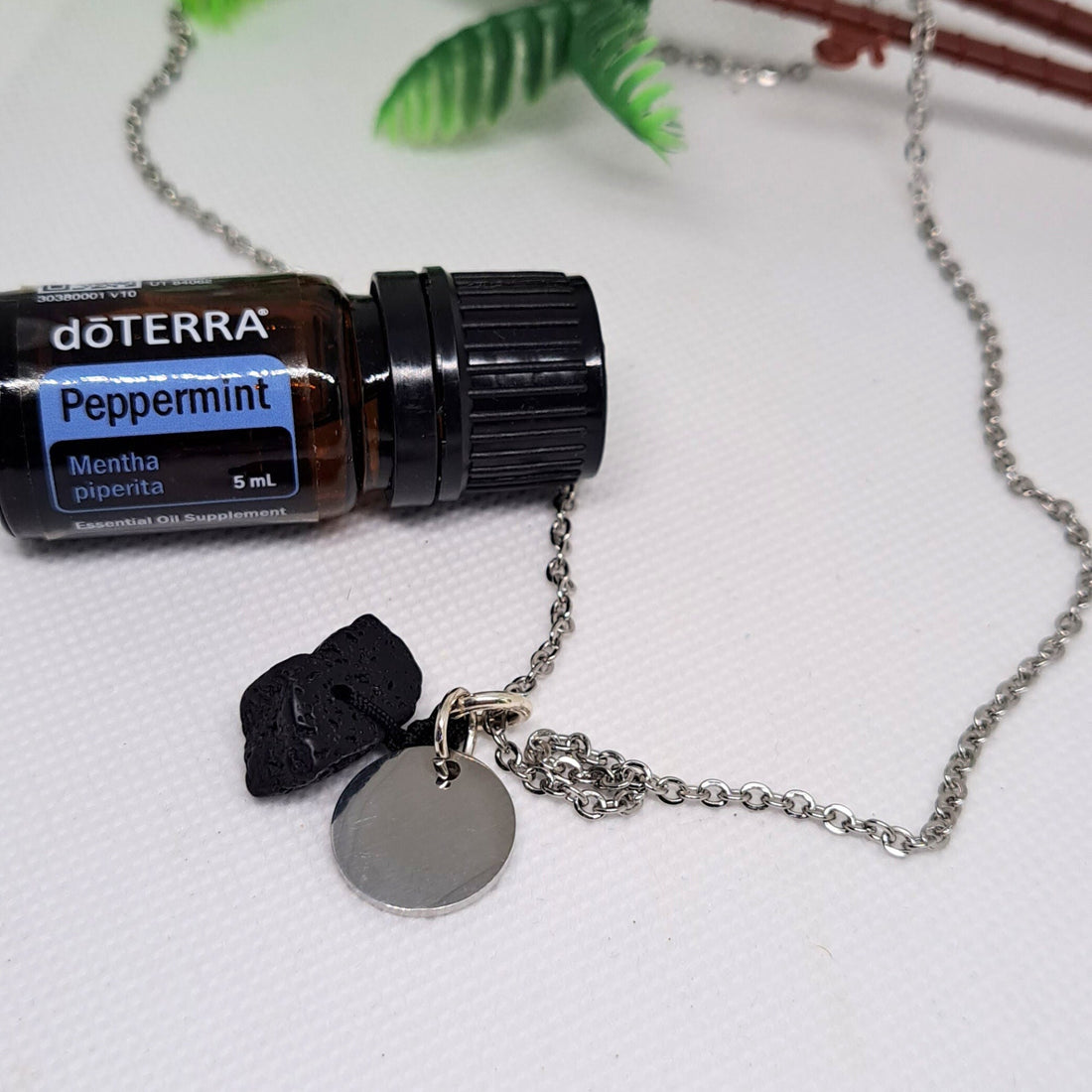 Personalized Lava Rock Necklace – Aromatherapy Diffuser Jewelry