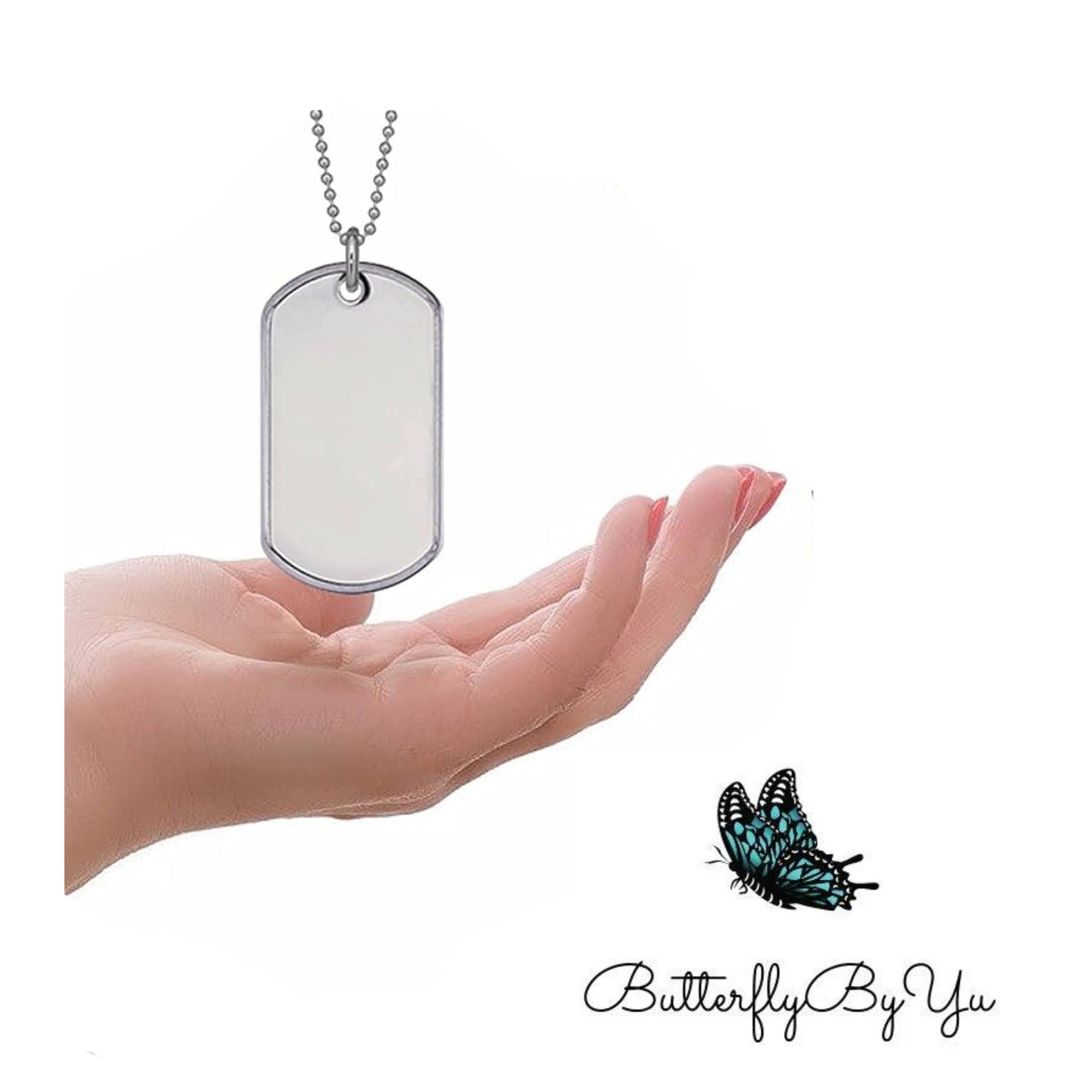 Personalized Israel Dog Tag Necklace – I Stand with Israel, Jewish Military Jewelry