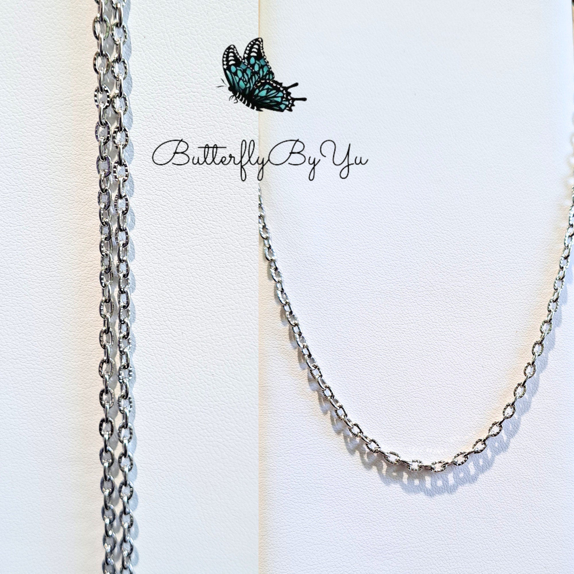 Waterproof Curb Chain, Twist Curb Classic Chain, Stainless Steel Chain, Jewelry for Him, Necklace for Men Women