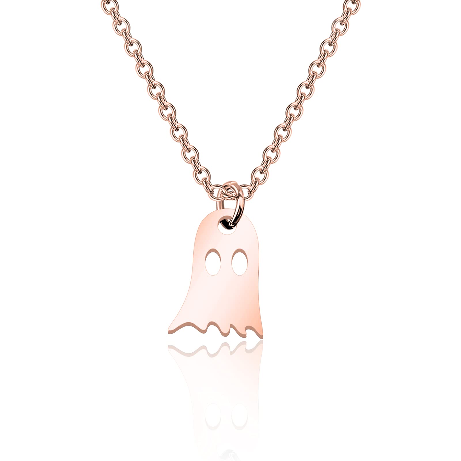 Kids Ghost Necklace – Personalized Halloween Pendant Gift for Girls