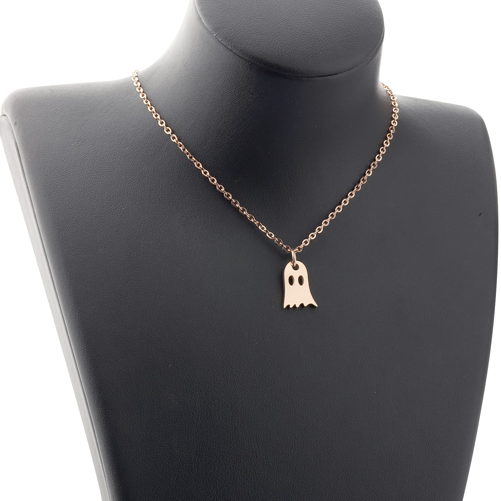 Halloween Ghost Necklace – Cute Minimalist Jewelry for Spooky Season