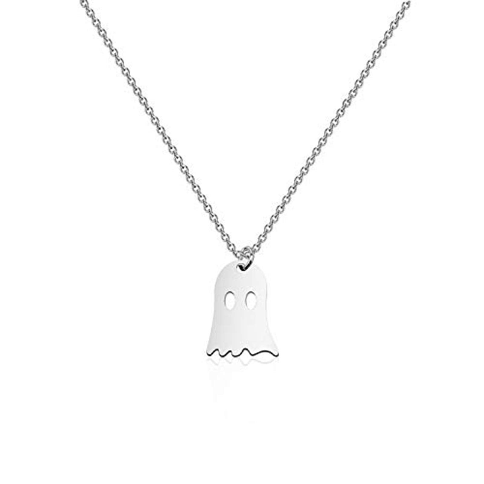 Halloween Ghost Necklace – Cute Minimalist Jewelry for Spooky Season
