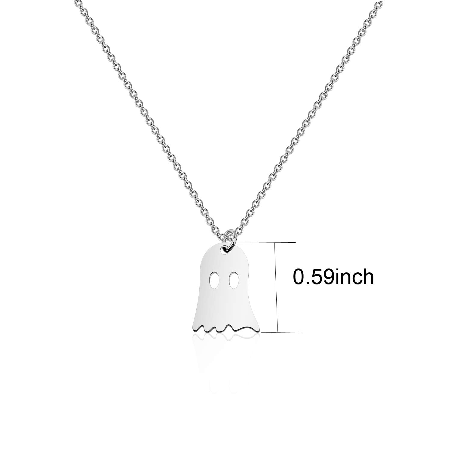 Halloween Ghost Necklace – Cute Minimalist Jewelry for Spooky Season