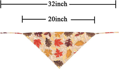 Thanksgiving Dog Bandana Fall Autumn Reversible Triangle Bibs Scarf Accessories for Dogs Cats Pets