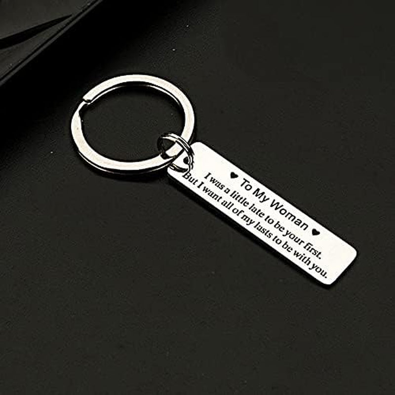 Valentines Day Gifts for Her to My Woman Keychain for Her Anniversary Couple Gifts for Wife Girlfriend Gifts from Husband Boyfriend Birthday Gifts for Women Bride Fiancee Jewelry Key Ring