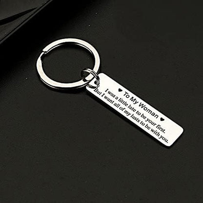 Valentines Day Gifts for Her to My Woman Keychain for Her Anniversary Couple Gifts for Wife Girlfriend Gifts from Husband Boyfriend Birthday Gifts for Women Bride Fiancee Jewelry Key Ring