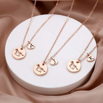 Horse Gifts for Girls - Stainless Steel Heart Initial Necklace, Dainty Jewelry for Women, Teen Girls, Horse Lovers