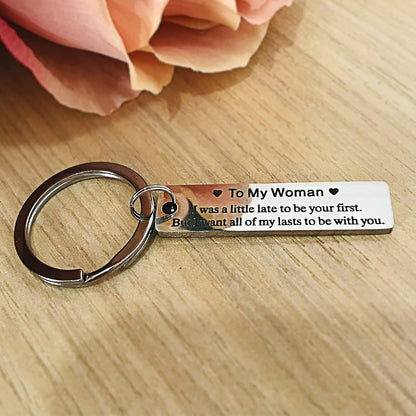 Valentines Day Gifts for Her to My Woman Keychain for Her Anniversary Couple Gifts for Wife Girlfriend Gifts from Husband Boyfriend Birthday Gifts for Women Bride Fiancee Jewelry Key Ring