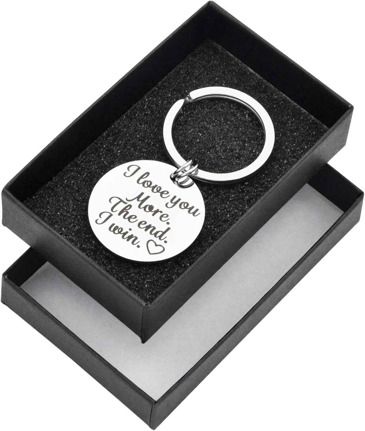 Husband Wife Keychain Gifts for Anniversary Wedding Boyfriend Girlfriend I Love You More I Win