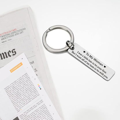 Valentines Day Gifts for Her to My Woman Keychain for Her Anniversary Couple Gifts for Wife Girlfriend Gifts from Husband Boyfriend Birthday Gifts for Women Bride Fiancee Jewelry Key Ring