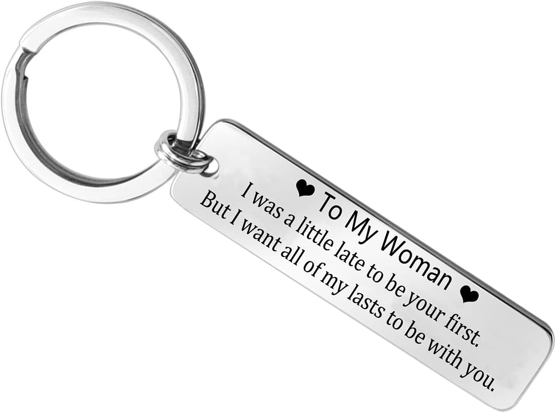 Valentines Day Gifts for Her to My Woman Keychain for Her Anniversary Couple Gifts for Wife Girlfriend Gifts from Husband Boyfriend Birthday Gifts for Women Bride Fiancee Jewelry Key Ring