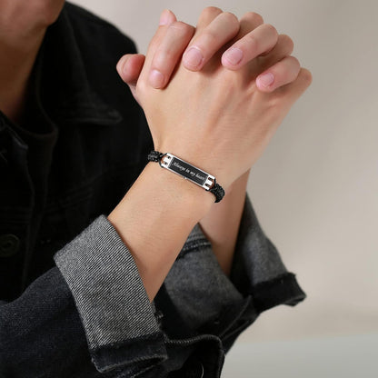 Adjustable Cremation Memorial Urn Bracelet, Stainless Steel Cremation Manmade Braided Urn Bracelet Keepsake Urn Bracelet for Ashes with Fill Kit