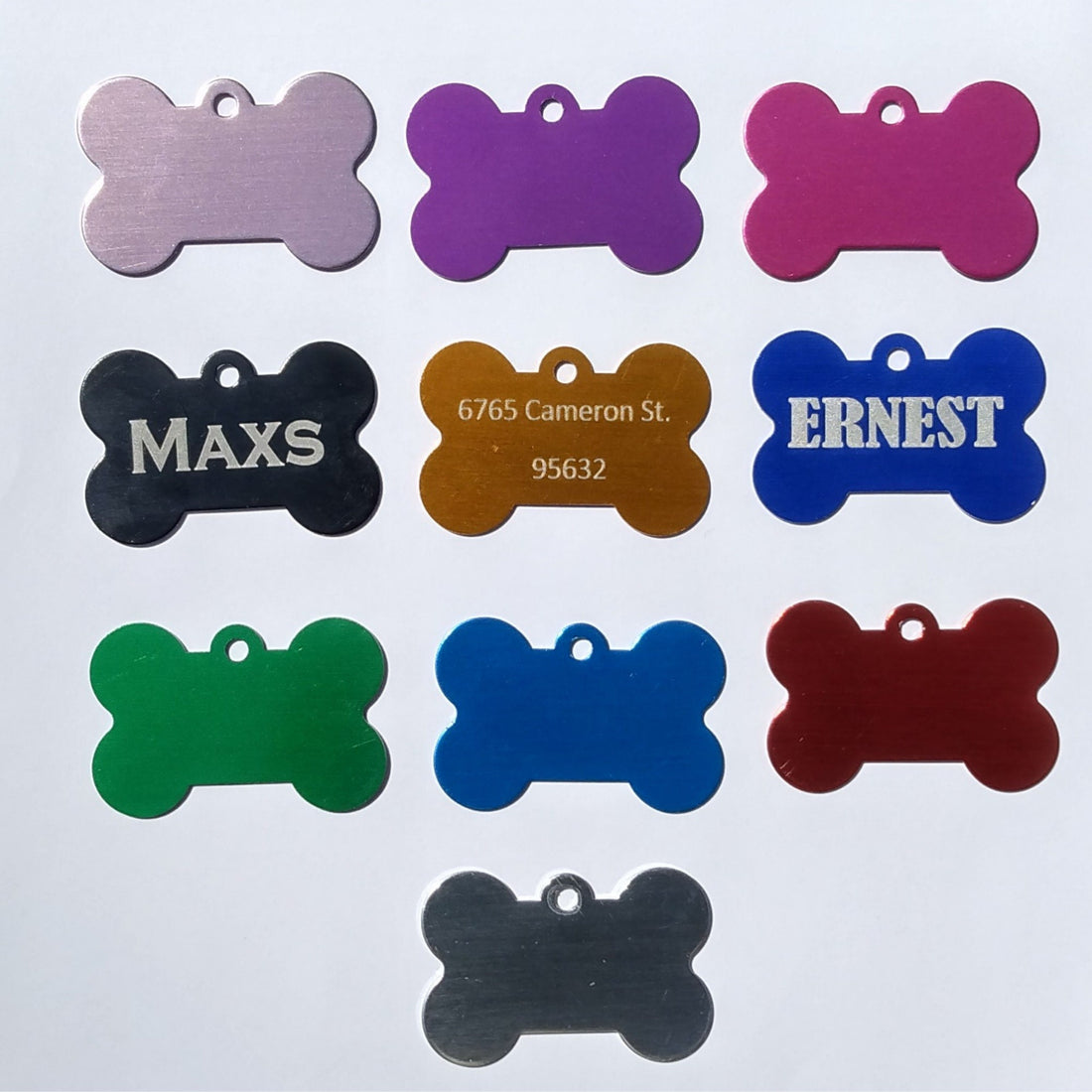 Engraved Custom Dog ID Tags, Cute Personalized Bone Dogs/Cat/Pet Name