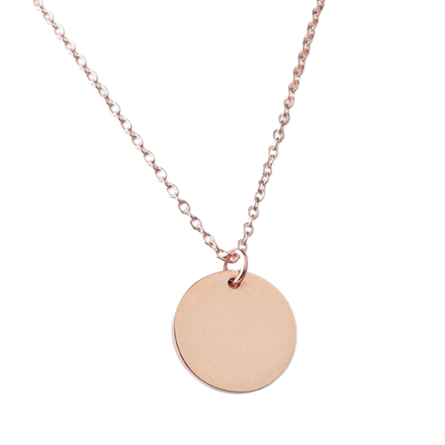 Custom Coin Necklace Date Initial Women&