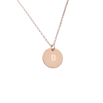 Custom Coin Necklace Date Initial Women&