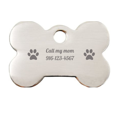 Personalized Pet Id Tag, Animal Print Dog Tag, Pet Id Tag, Print w/ Your Pet&