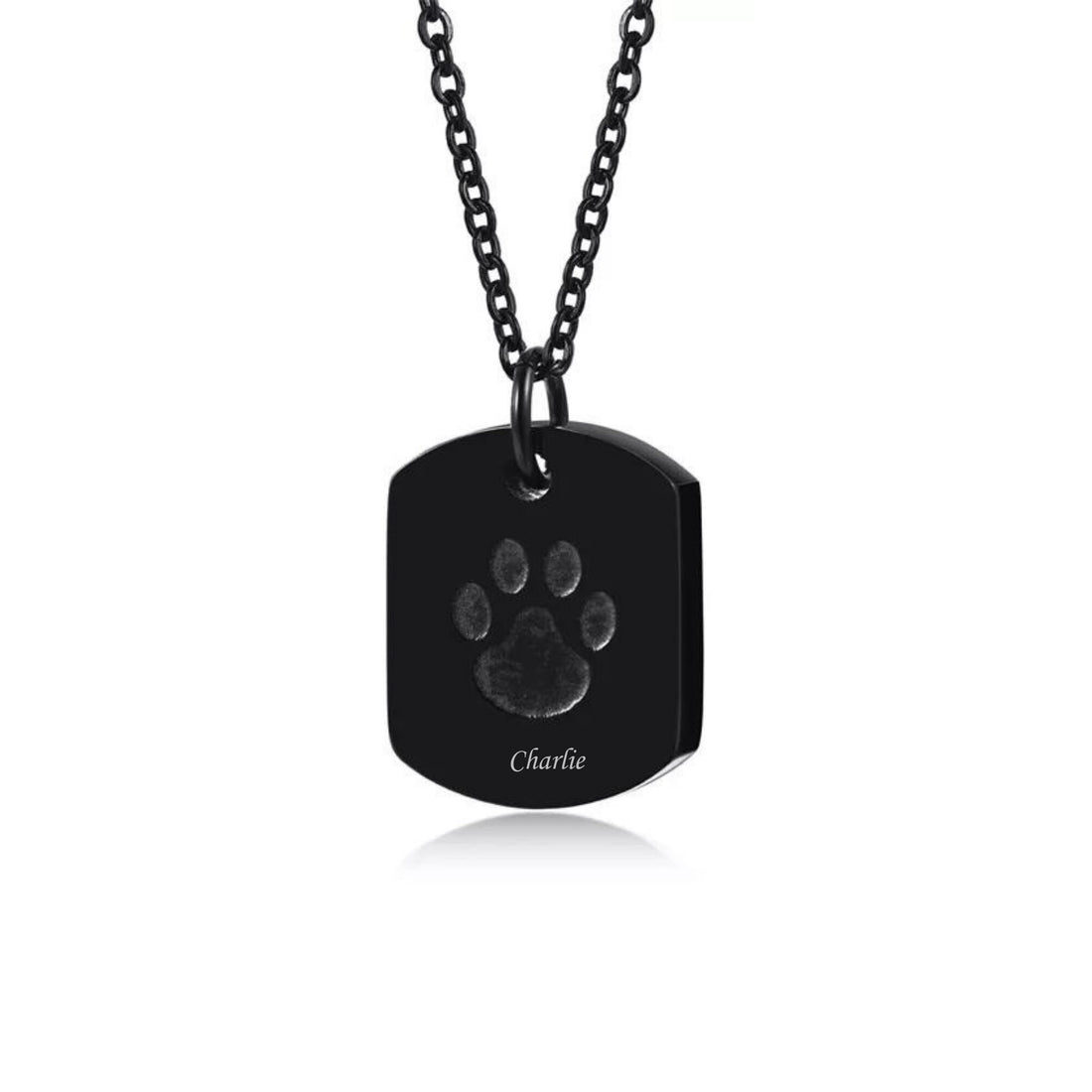 Custom Cremation Jewelry Stainless Steel Dog Paw Ash Urn Pendant Necklace