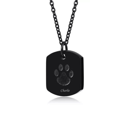 Cremation Jewelry Urn Necklace for Ashes for Pet, Paw Print Memorial Ash Jewelry