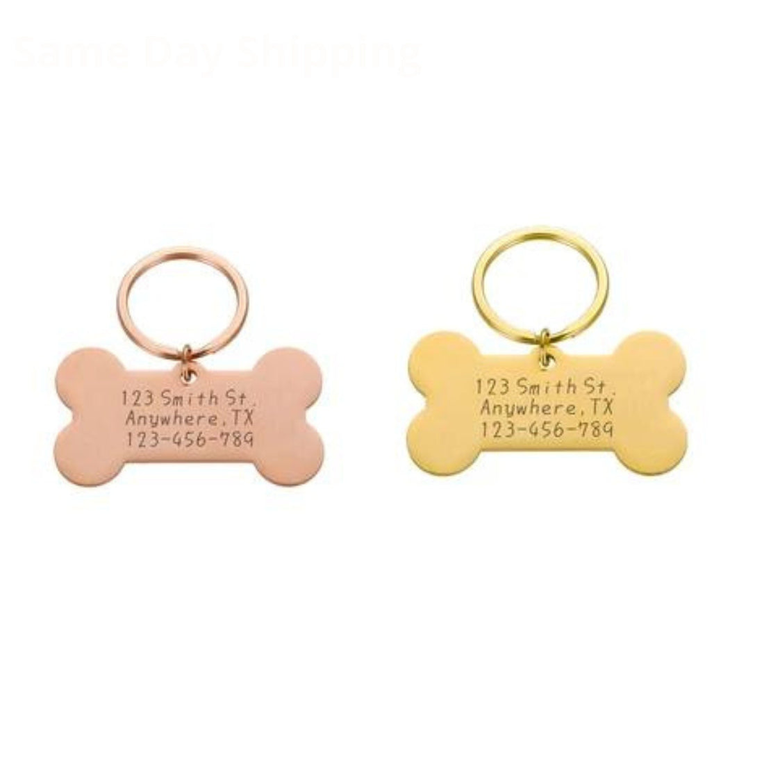Custom Bone Pet ID Tag – Personalized Dog or Cat Name Tag