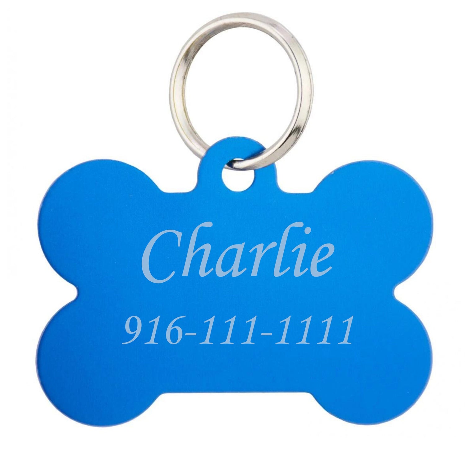 Customized  Pet Tag, Laser Engraved, Personalized Anodized Aluminum Pet Tag/Dog Tag/Cat Tag W/Key Ring