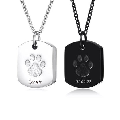 Cremation Jewelry Urn Necklace for Ashes for Pet, Paw Print Memorial Ash Jewelry