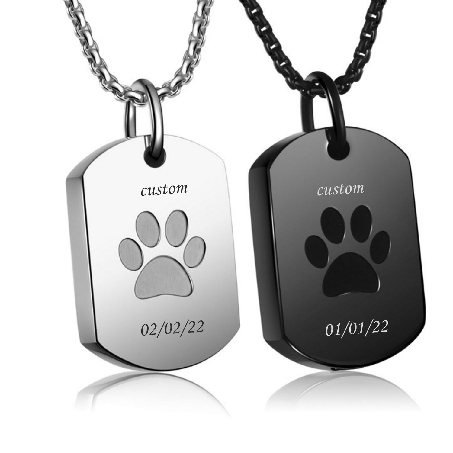 Urn Necklace for Dog Ashes Personalized Dog Paw Pendant Dog Lover Custom Engraved Cremation  Jewelry Memorial Urn Dog Ashes Pet Loss Gift